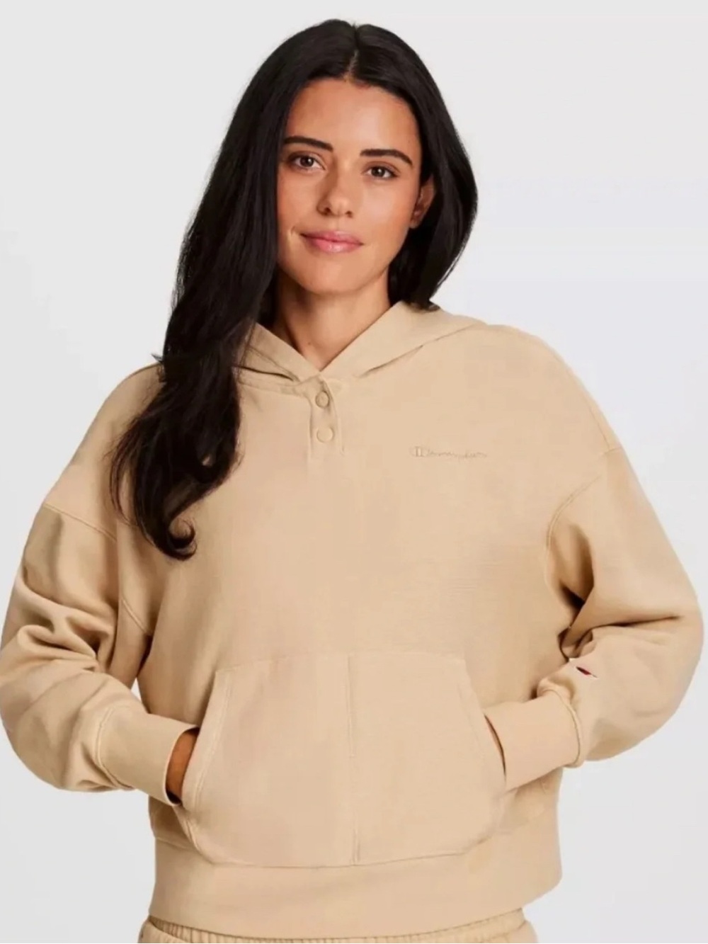 Champion Women's Beige Pullover Hoodie